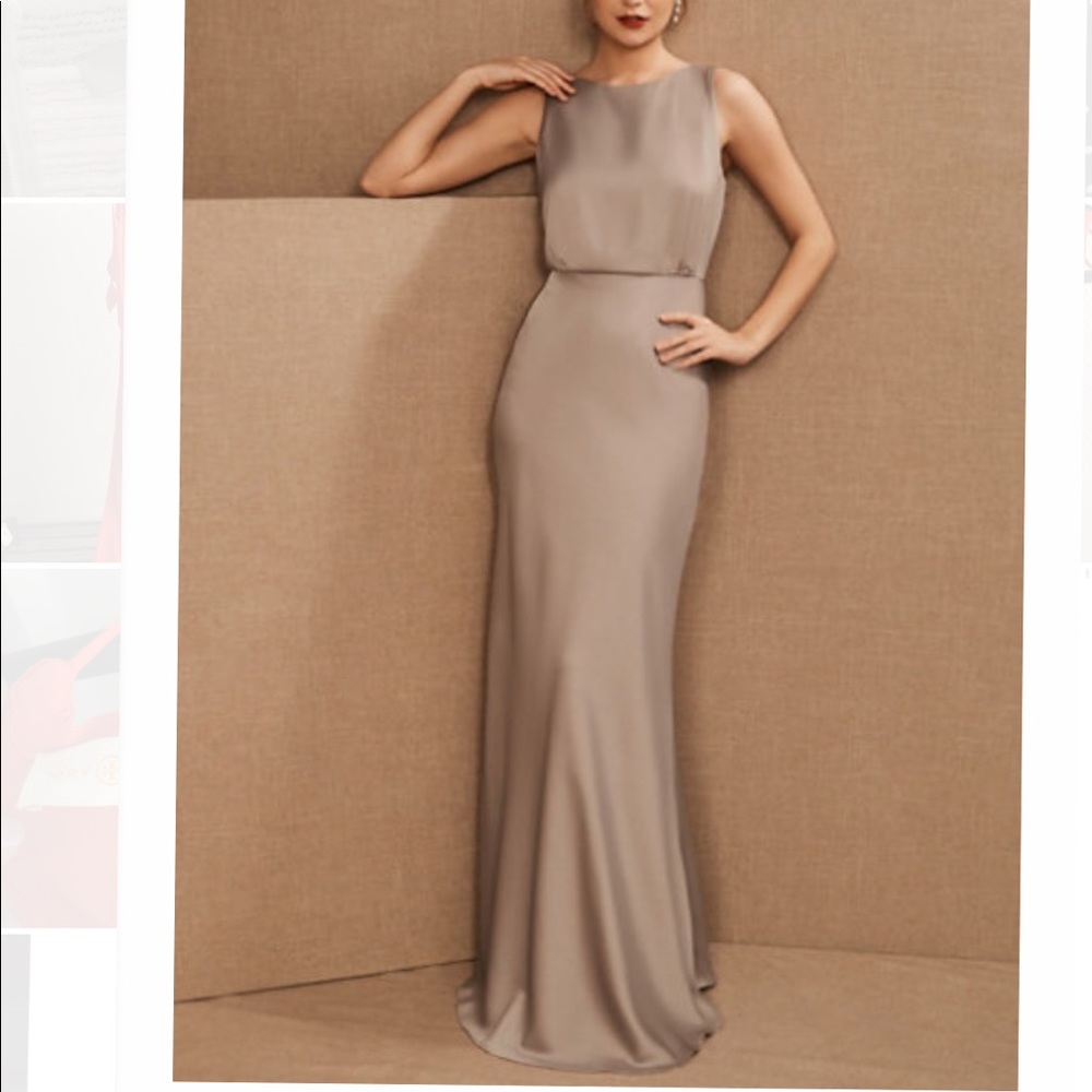 Bhldn satin bridesmaid dress in a size 6